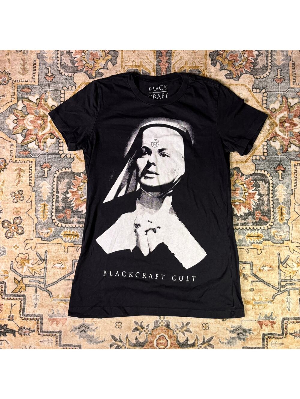 Black Craft Cult Nun T-shirt Gothic Women's Black Size S/M